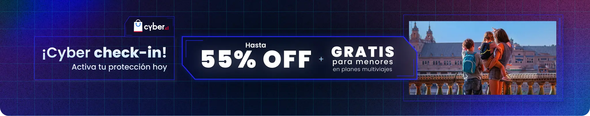 CyberDay en Chile: Hasta 55% OFF + Gratis para menores en planes multiviajes
