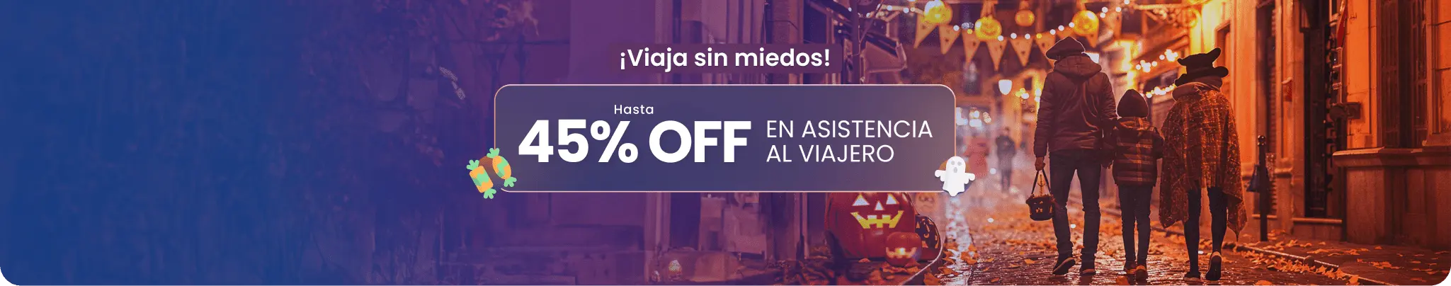 ¡Viaja sin miedos! Hasta 45% OFF en asistencia al viajero