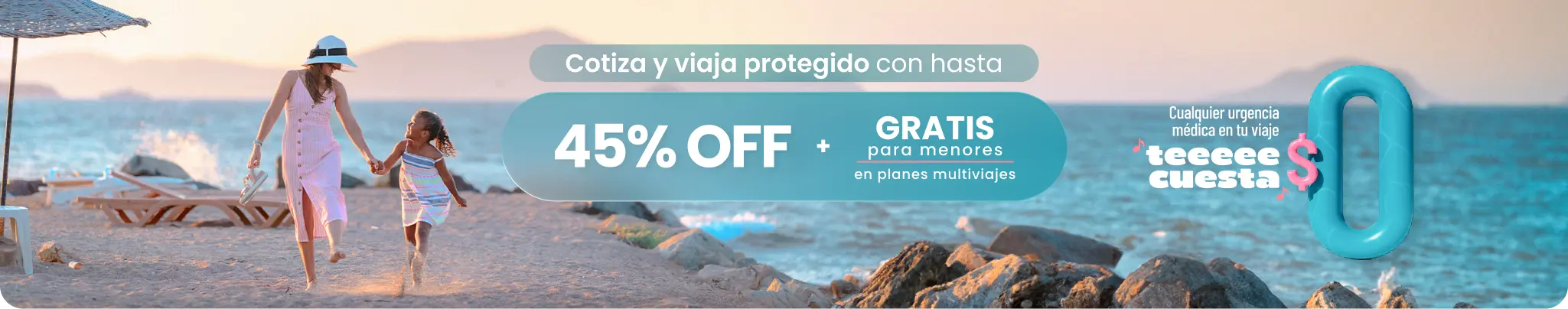 Hasta 45% OFF + gratis para menores en planes multiviajes