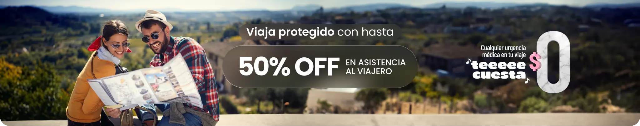 Hasta 50% OFF en asistencia al viajero