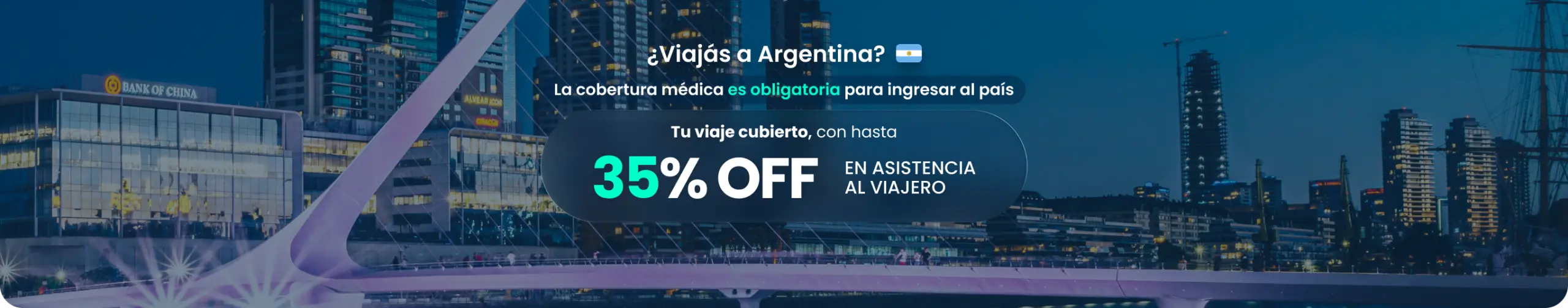 Hasta 35% OFF en asistencia al viajero